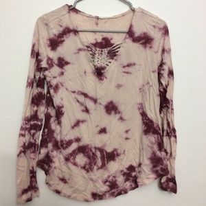 Pink/White and Maroon Long Sleeve